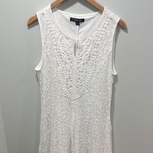Chadwicks White Lace Sleeveless Long Dress